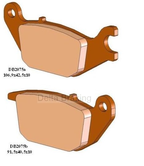 Placute de frana AJS 125 CR3 Regal raptor 06, fata, DB2075 RD-N2