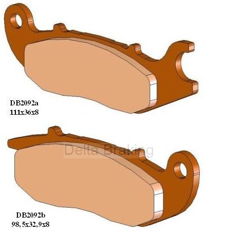 Placute de frana AJS 125 CR3 Regal raptor 06, spate, DB2092 RD-N