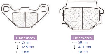 Placute frana Husaberg, cod 2082, Carbone Lorraine