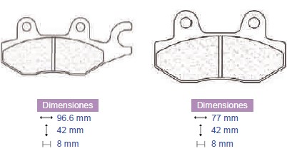 Placute frana Aeon, cod 2090, Carbone Lorraine