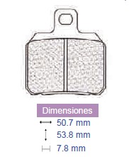 Placute frana Ducati, cod 2156, Carbone Lorraine