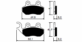 Placute de frana Adiva, cod P-10746