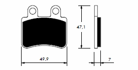 Placute de frana Derbi, cod P-10757