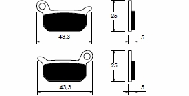 Placute de frana Husqvarna, cod P-10765