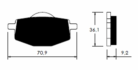 Placute de frana Linhai, cod Y-215